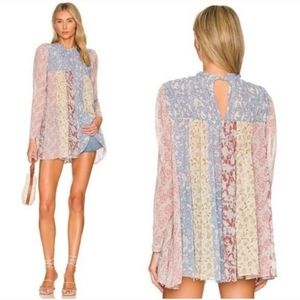 Free people Merrie Mixed-Print Tunic size s new